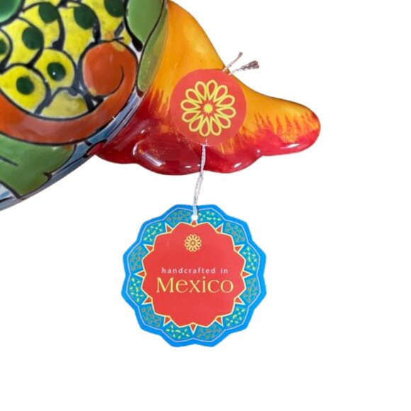 NWT Talavera Ceramic Clay Flying Heart With Wings Colorful Hand Crafted Mexico - Picture 5 of 16